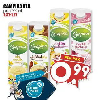 MCD Supermarkt Campina Vla 1000 ml aanbieding