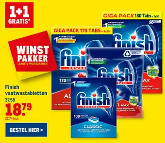 Makro Finish vaatwas 1+1 aanbieding