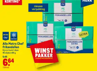 Makro Metro Chef Frikandellen 40*85g aanbieding