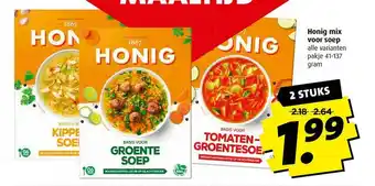 Boni Honig mix voor soep 41-137 gram aanbieding