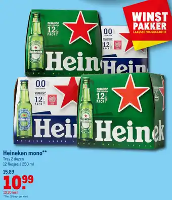 Makro Heineken Mono 12*250ml aanbieding