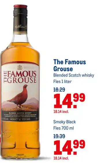 Makro The Famous Grouse whisky 1L aanbieding