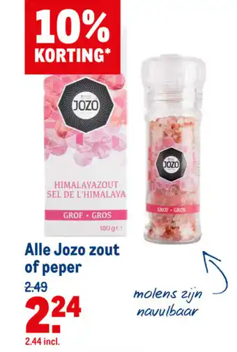 Makro Jozo Zout of Peper aanbieding