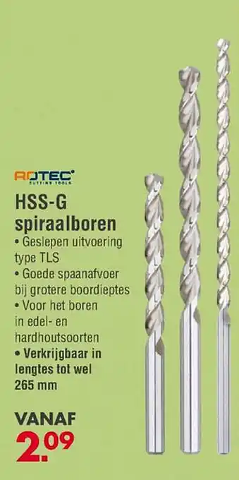 Enorm Hss-g spiraalboren 265 mm aanbieding