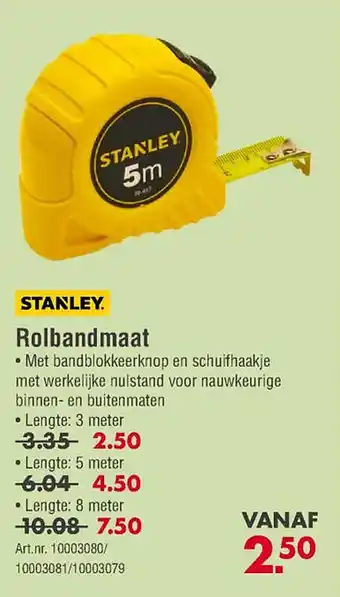 Enorm Stanley rolbandmaat aanbieding