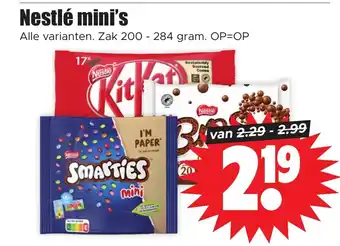 Dirk Nestlé mini's  200 - 284 gram aanbieding