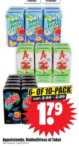 Dirk Appelsientje, Dubbelfrisss of Taksi 200 ml aanbieding