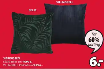 Jysk Sierkussen Selje / Villmorel 45*45 aanbieding