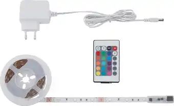 Bol.com Briloner Leuchten LED SUPERLINE LED-strip - dimbaar - 5meter - Zelfklevend - 150xRGB - Wit aanbieding