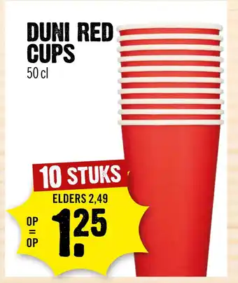 Dirck 3 Duni red cups 50cl aanbieding