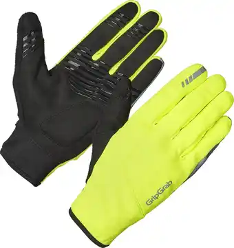 Bol.com GripGrab - Hurricane 2 Windproof Lente Herfst Fietshandschoenen Lange Vinger - Geel Hi-Vis - Unisex - Maat XS aanbieding