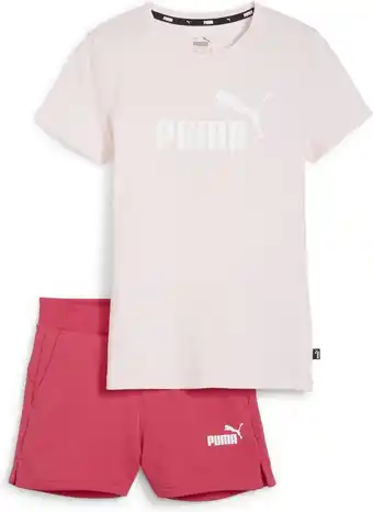 Bol.com PUMA Logo Tee & Shorts Set G FALSE Broek - Puma White aanbieding