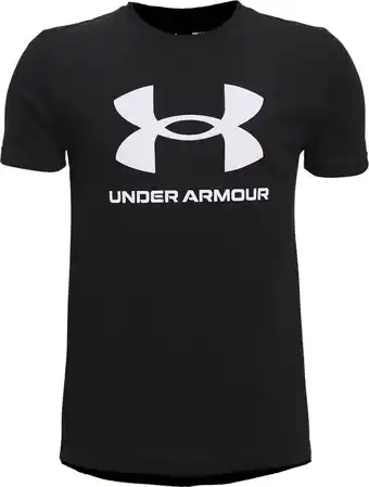 Bol.com Under Armour UA B SPORTSTYLE LOGO SS Jongens Sportshirt - Zwart - Maat YSM aanbieding