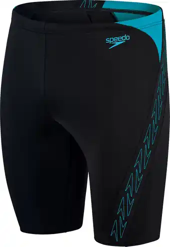 Bol.com Speedo Hyper Boom Splice Jammer Zwart/Blauw Heren Sportzwembroek - Maat 5 aanbieding