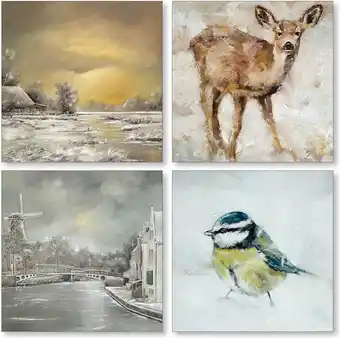 Bol.com Art Revisited set 2-Jan Kooistra, Winterlandschap-Dorus Brekelmans, Sneeuwmeesje aanbieding