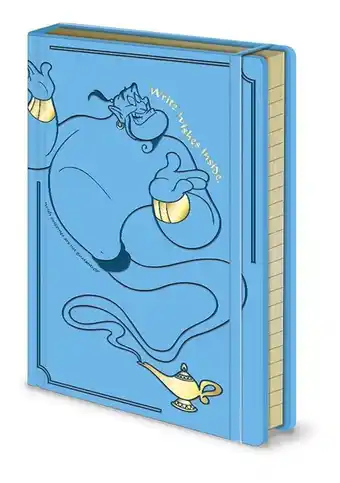 Bol.com Disney - Aladdin - Schrijf Wensen Hier - A5 - Premium Notitieboek - Blauw aanbieding