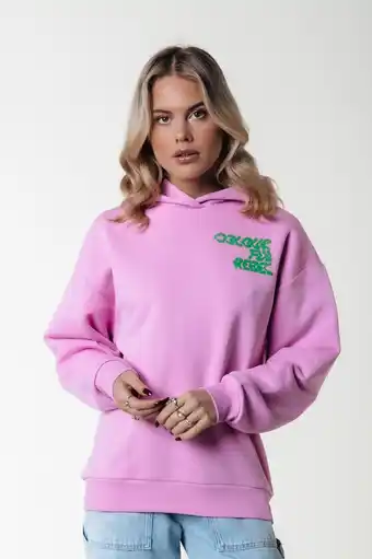 Bol.com Colourful Rebel Logo Wave Clean Oversized Hoodie- L aanbieding