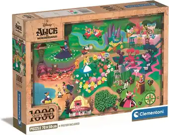 Bol.com Clementoni Disney Alice in Wonderland Legpuzzel - 1000 stukjes - 70x50 cm - Voor Volwassenen en Kinderen vanaf 14 jaar aanbieding