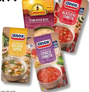 Jumbo Unox of conimex soep in zak 570 ml aanbieding