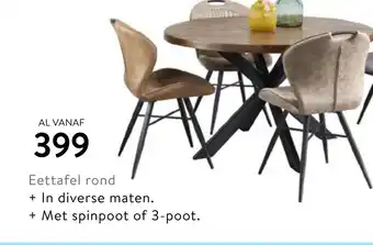 Profijt Meubel Eettafel rond aanbieding