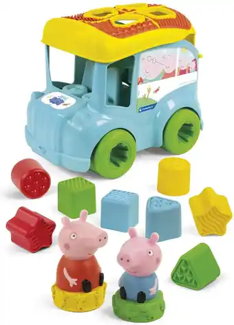 Bol.com Clementoni Peppa Pig - Vormsoorteerbus – Spelend Leren van Vormen en Kleuren - 2-in-1 Speelgoed - Het Leerzame Cadeautje - Va aanbieding