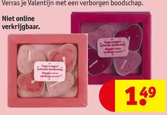 Kruidvat Theelichtjes met geheime boodschap aanbieding