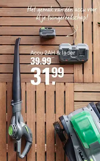 Karwei Accu 2ah & lader aanbieding