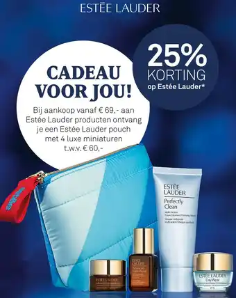 Mooi parfumerie Estee Lauder 4 luxe miniaturen aanbieding