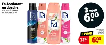Kruidvat Fa deodorant en douche aanbieding