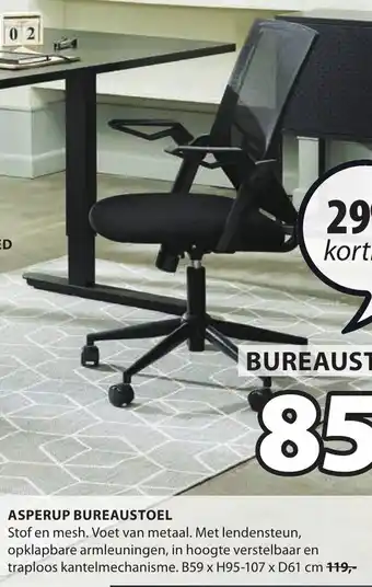 Jysk Bureaustoel Asperup aanbieding