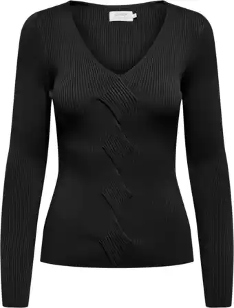 Bol.com Only Trui Onlsandy Ls Detail V-neck Cc Knt 15294792 Black Dames Maat - XS aanbieding