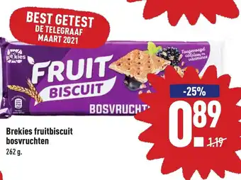 ALDI Brekies fruitbiscuit bosvruchten 2626g aanbieding