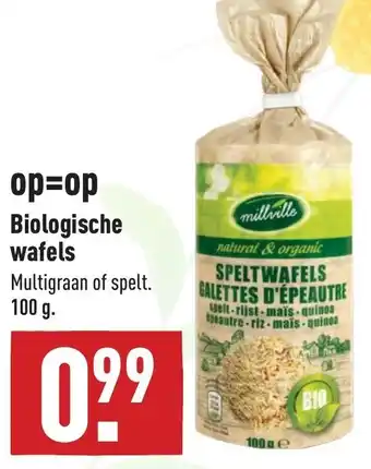 ALDI Biologische wafels 100g aanbieding