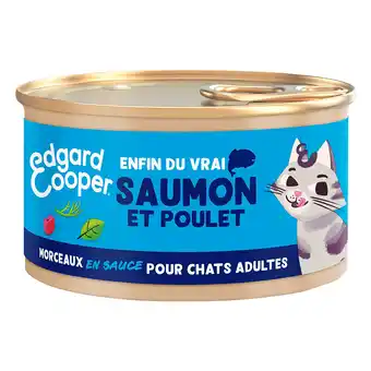 Zooplus 85g Edgard & Cooper Adult Brokken in graanvrije sauce zalm, kip - Kattenvoer aanbieding