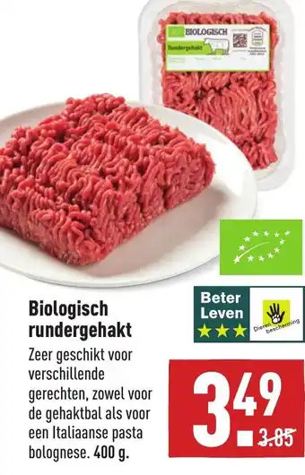 ALDI Biologisch rundergahakt 400g aanbieding