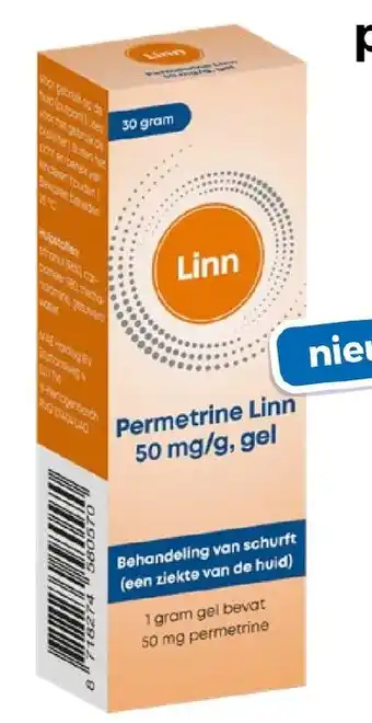 Trekpleister Linn permetrine 50 mg/g gel aanbieding