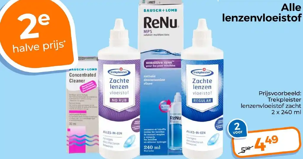 Alle lenzenvloeistof 2 x 240 ml aanbieding bij Trekpleister