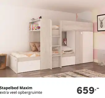 Baby & Tiener Stapelbed Maxim extra veel opbergruimte aanbieding