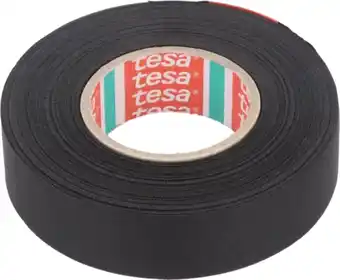 Bol.com TESA Linnentape PET-wol - 19 mm breed - 160 um dik - Tot 125 graden - 25 meter - zwart aanbieding