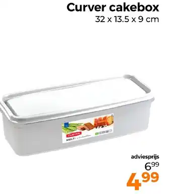 Trekpleister Curver cakebox 32 x 13.5 x 9 cm aanbieding