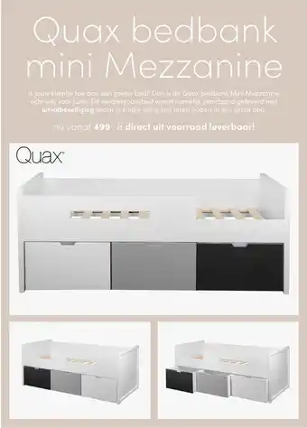 Baby & Tiener Quax bedbank mini Mezzanine aanbieding