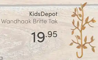 Baby & Tiener KidsDepot Wandhaak Britte Tak aanbieding