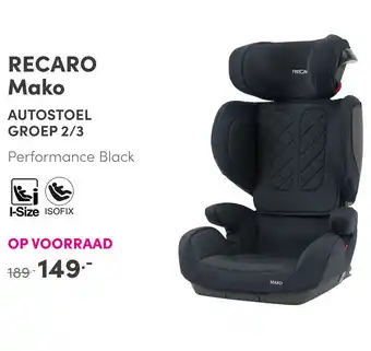 Baby & Tiener RECARO Mako AUTOSTOEL GROEP 2/3 aanbieding