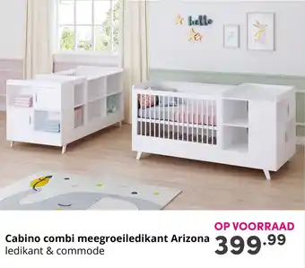 Baby & Tiener Cabino combi meegroeiledikant Arizona ledikant & commode aanbieding