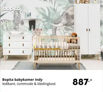 Baby & Tiener Bopita babykamer Indy ledikant, commode & kledingkast aanbieding