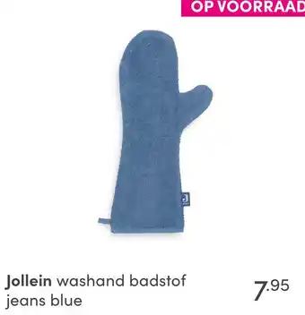 Baby & Tiener Jollein washand badstof jeans blue aanbieding