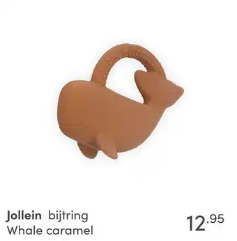 Baby & Tiener Jollein bijtring Whale caramel aanbieding