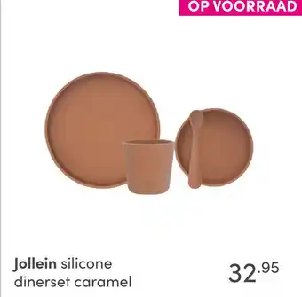 Baby & Tiener Jollein silicone dinerset caramel aanbieding