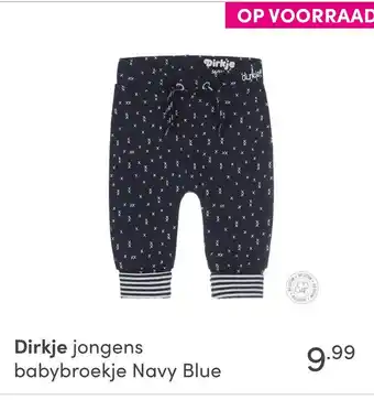 Baby & Tiener Dirkje jongens babybroekje Navy Blue aanbieding