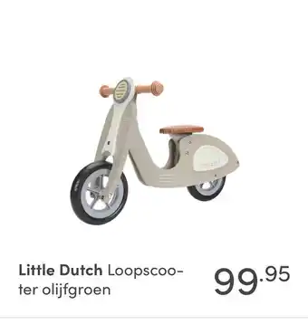 Baby & Tiener Little Dutch Loopscoo- ter olijfgroen aanbieding